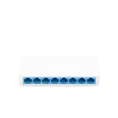 Switch NO Administrable   Para escritorio   8 puertos 10 100 Mbps   Diseño Compacto   Plug and Play