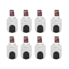 Kit de Camaras WiFi Incluye 8 Piezas CS H8C y 8 Piezas HS TF E1 32G   Audio de Dos Vías   Detección de Movimiento