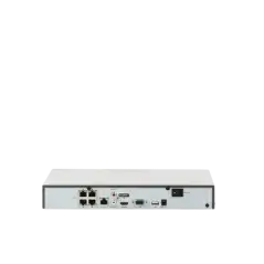 NVR 8 Megapixel (4K) (Compatible con Cámaras ACUSENSE)   4 canales IP   4 Puertos PoE+   1 Bahía de Disco Duro   Sal