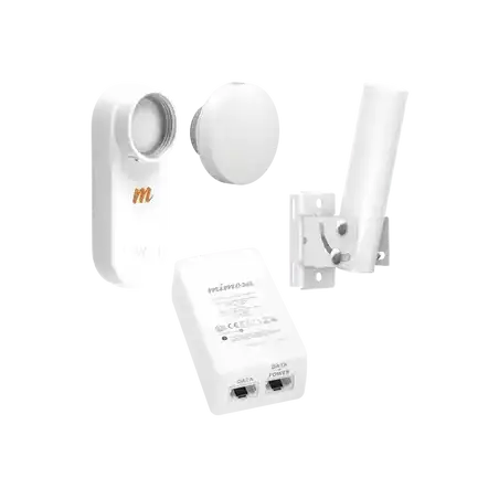 Kit de radios C5X rango de frecuencia extendida (4.9 a 6.4 GHz)  incluye inyector POE montaje universal para tubo