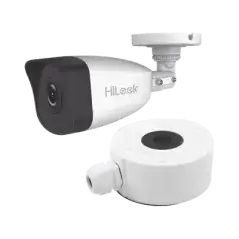 KIT DE CÁMARA + MONTAJE   Bala IP 4 Megapixel   30 mts IR   Exterior IP67   PoE   WDR 120 dB   Lente 2.8 mm   H.265+