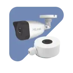 KIT DE CÁMARA + MONTAJE   Bala IP 4 Megapixel   30 mts IR   Exterior IP67   PoE   WDR 120 dB   Lente 2.8 mm   H.265+