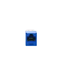 Conector Jack RJ45 Estilo TG Mini Com Categoría 6 de 8 posiciones y 8 cables Color Azul