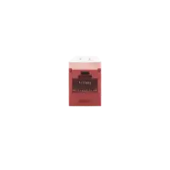 Conector Jack RJ45 Estilo TG Mini Com Categoría 6 de 8 posiciones y 8 cables Color Rojo|PANDUIT|Cables y Conectores