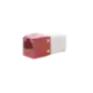 Conector Jack RJ45 Estilo TG Mini Com Categoría 6 de 8 posiciones y 8 cables Color Rojo Conector Jack RJ45 Estilo TG Mini Com Categoría 6 de 8 posiciones y 8 cables Color Rojo