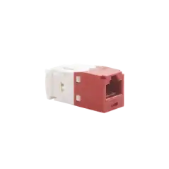Conector Jack RJ45 Estilo TG Mini Com Categoría 6 de 8 posiciones y 8 cables Color Rojo|PANDUIT|Cables y Conectores