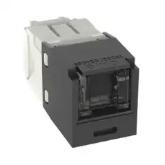 Conector Jack RJ45 Estilo TG con Ventana Mini Com Categoría 6 de 8 posiciones y 8 cables Color Negro|PANDUIT|Cables y Conectores|Tecnolobit Shop