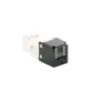 Conector Jack RJ45 Estilo TG con Ventana Mini Com Categoría 6 de 8 posiciones y 8 cables Color Negro Conector Jack RJ45 Estilo TG con Ventana Mini Com Categoría 6 de 8 posiciones y 8 cables Color Negro