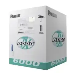 Bobina de Cable UTP 305 m. de Cobre TX6000 PanNet Reelex Rojo Categoría 6 Mejorado (23 AWG) PVC (CM) de 4 pares