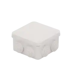 Caja Derivación Conexión de Plástico (89 X 89 X 50 mm) con 7 Glándulas de Goma. Para Instalaciones Comerciales  Resi