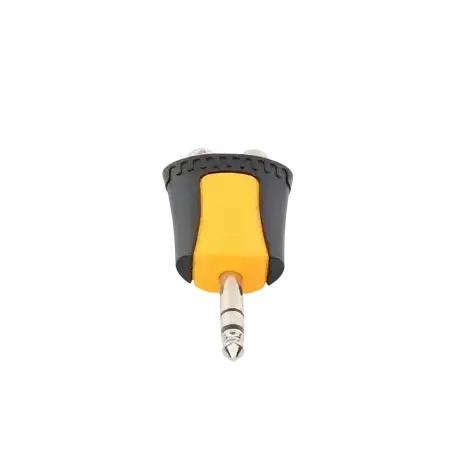 Conector Estéreo 1 4in 2 x RCA hembra Adaptador de Carcasa de Plastico