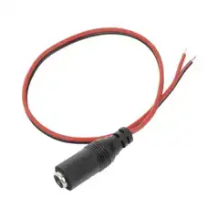 Cable con conector hembra alimentación para Vcc con puntas libres.