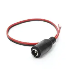 Cable con conector hembra alimentación para Vcc con puntas libres.