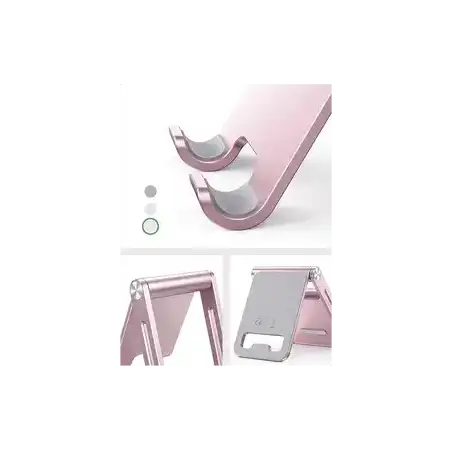 Soporte para Teléfono Celular de Aluminio   Angulo Ajustable   Amplia Compatibilidad con dispositivos de 4.7 in  a 7