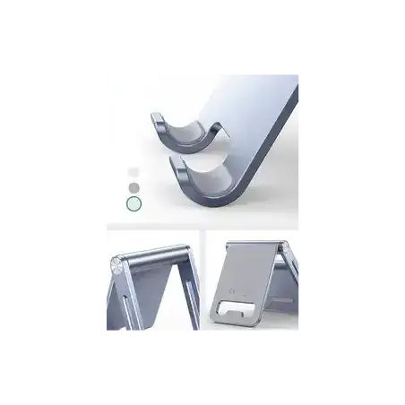 Soporte para Teléfono Celular de Aluminio   Angulo Ajustable   Amplia Compatibilidad con dispositivos de 4.7 in  a 7
