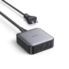 Cargador de escritorio de 65W   4 Puertos de Carga Rápida   2 USB C   2 USB A   Tecnología GaN II +SIC   Power Deliv