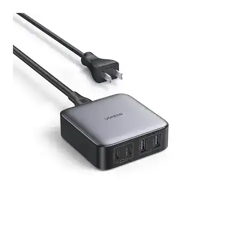 Cargador de escritorio de 65W   4 Puertos de Carga Rápida   2 USB C   2 USB A   Tecnología GaN II +SIC   Power Deliv