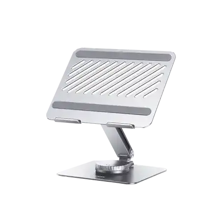 Soporte Giratorio de Aluminio para Laptop   Giratorio 360 grados    Función de Bloqueo   Soporta Laptops de 10 a 17.