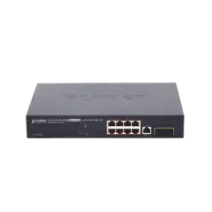 Switch Administrable Capa 2 de 8 Puertos PoE 802.3af at Gigabit 140 W Max 2 Puertos SFP Modo Extendido Hasta 250 m