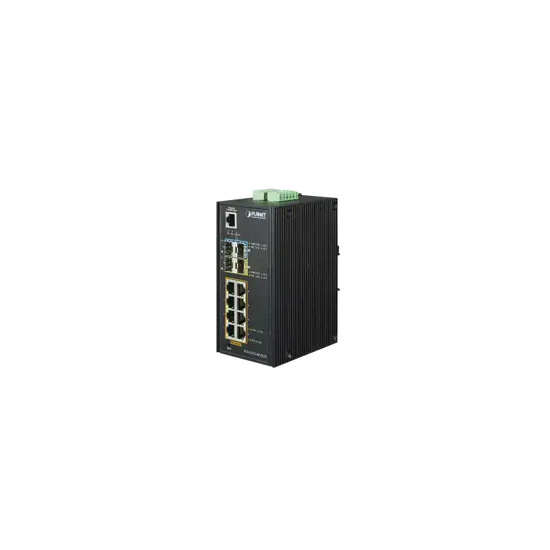 Switch Industrial Administrable 8 puertos 10 100 1000 T 802.3at PoE + 2 Puertos 100 1000X SFP + 2 puertos 10G SFP+ Switch Industrial Administrable 8 puertos 10 100 1000 T 802.3at PoE + 2 Puertos 100 1000X SFP + 2 puertos 10G SFP+