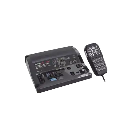 Sirena Vehicular de 200W de Potencia Con Controlador Unimando de 15 Botones Para Control de Tonos 12 Salidas Auxilia