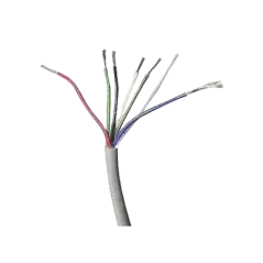 Bobina de Cable 305 Metros: 6 x 22 AWG Color Blanco CMR Para Sistemas de Seguridad y Alarmas