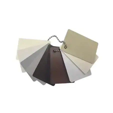 Muestrario de colores con acabados Matte para los atenuadores teclados interruptores y accesorios LUTRON.