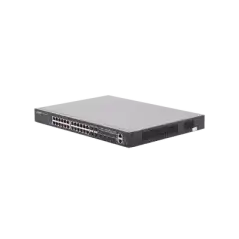 Switch Administrable L3 Stacking 10 100 1000T 24 puertos PoE802.3at 4 puertos 10G SFP+ 370 W