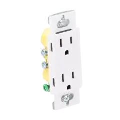 Tomacorriente receptáculo convencional  120V 15A color blanco.