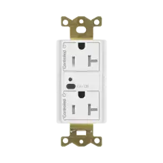 Receptáculo inalámbrico Lutron VIVE   20 A control inteligente en los 2 conectores.