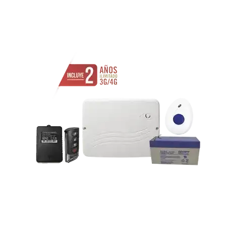Kit de Panel de Alarma Híbrido 4G LTE con botón de Pánico y Detección de Caídas Inalámbrico Incluye SIM con 2 años d