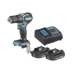Rotomartillo Taladro Inalámbrico SIN CARBONES Broquero de 1 2 1700 RPM 18V� Torque: 42 N.m C 2 Bat. (1.5Ah) y Cargad|MAKITA|Herramientas Automatización Eléctricas