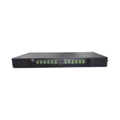 Patch panel de 12 puertos de 1u incluye pigtails adapters plates y splice tray