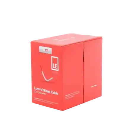 Bobina de 305 Metros de Cable   2 x 22 AWG   Tipo CCA de Color Blanco   Aplicaciones en Alarmas de Intrusión Control