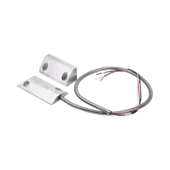 Contacto Magnético para Piso Salida Dual NC NA GAP 65mm Cubierta de Aluminio con 55cm de Cable Blindado