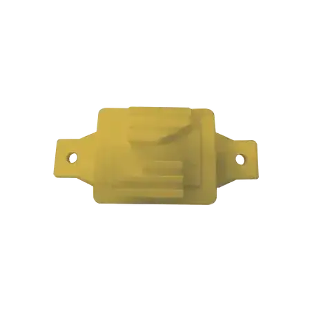 Aislador de Paso color Amarillo reforzado para cercos eléctricos resistente al clima extremoso