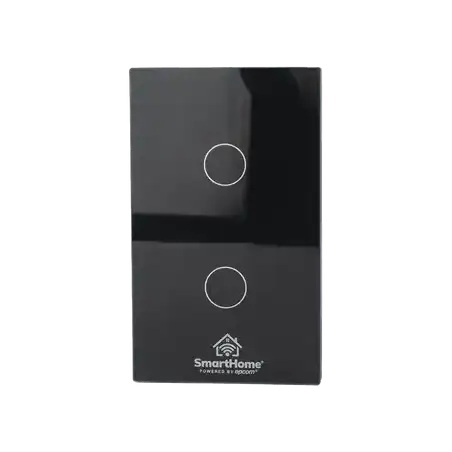 (ZigBee) Apagador switch inalámbrico ZigBee control de 2 regresos de carga 110V