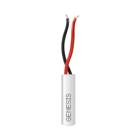 Bobina de 305 Metros   Alambre de Cobre 2 x 22 AWG   Tipo Alarmas CMR CL3R   Riser   Para Interior   Color Blanco