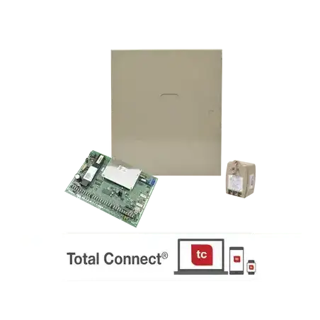 Panel de Alarma Hibrido 8 Particiones Hasta 250 Zonas Intrusión Compatible con AlarmNet y Total Connect