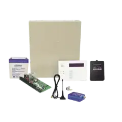 (1 Año datos ILIMITADO INCLUIDO)  Kit Vista48LA con comunicador MINI012G Teclado Gabinete Bateria y Transformador