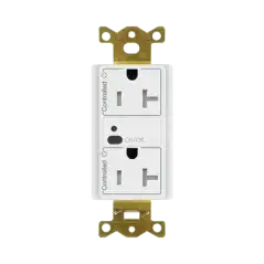 Receptáculo con señal inalámbrica ClearConnect Lutron VIVE   20 A control inteligente en 1 conector.