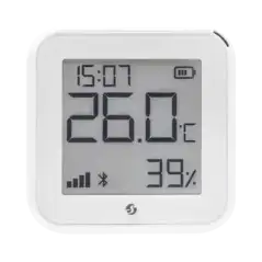 Pantalla Sensor de temperatura y humedad inteligente e inalámbrico integrable a la App de Shelly.