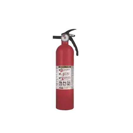 Extintor Desechable de Polvo Químico Seco  Fuegos Clase A B y C SOPORTE PLASTICO  Pieza de 2.5 lb