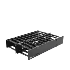 Organizador de Cable Horizontal RouteIT Doble Para Rack de 19in 6in de profundidad 2UR