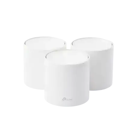 Kit 3 Routers Inalámbricos MESH Interior para Hogar   Doble Banda Wi-Fi 6 AX1800 Mbps   2 Puerto Gigabit WAN LAN   2