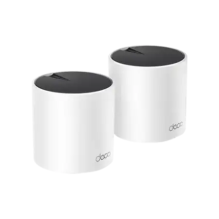 Kit 2 Routers Inalámbricos MESH Interior para Hogar   Doble Banda Wi-Fi 6 AX3000 Mbps   3 Puerto Gigabit WAN LAN   2