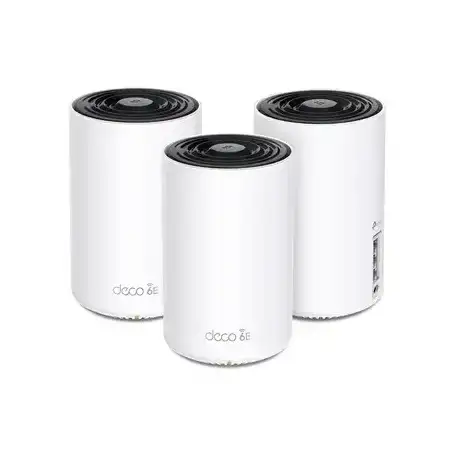Kit 3 Routers Inalámbricos MESH Interior para Hogar   Doble Banda Wi-Fi 6E AX5400 Mbps   3 Puerto Gigabit WAN LAN